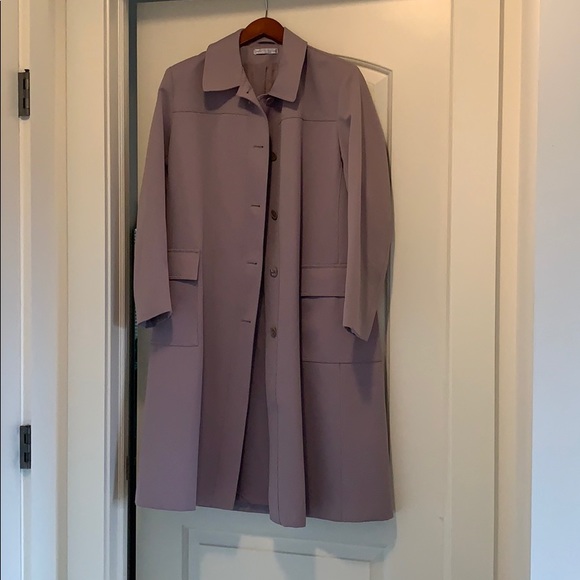 Vintage Jackets & Blazers - Vintage lavender women’s trench coat size L/XL